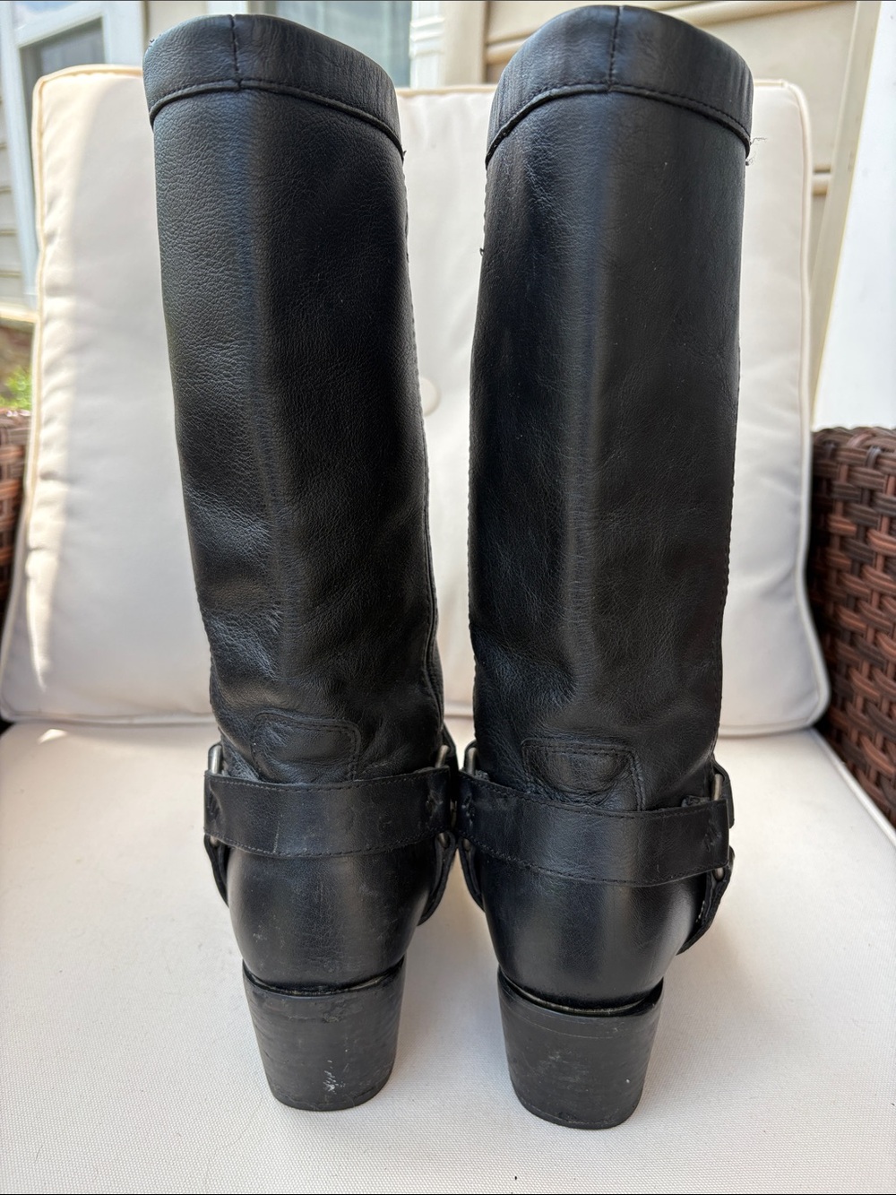 Durango Black Mid-Calf Leather Heeled Boots - Picture 4 of 7